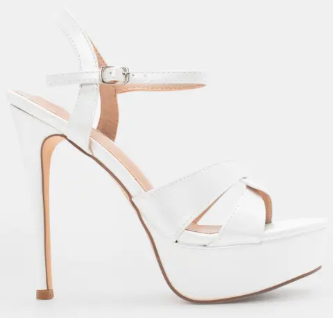 Πέδιλα με Ανοίγματα Στο Πλάι - Λευκό