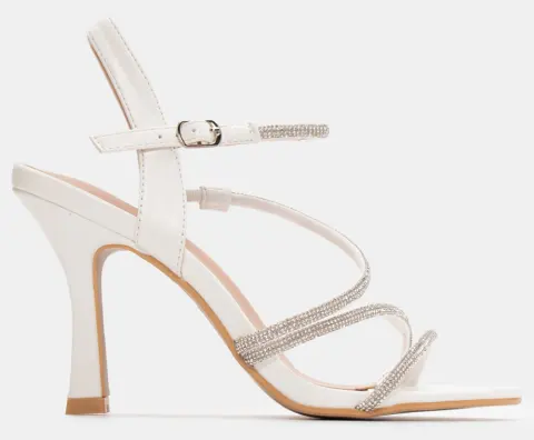 Πέδιλα με Strass - Λευκό