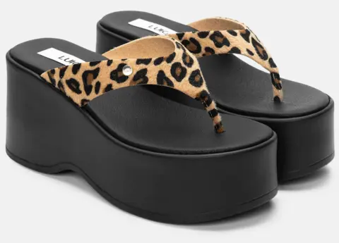 LUIGI DESIGN - Πλατφόρμες με Λεπτή Φάσα - Animal Print