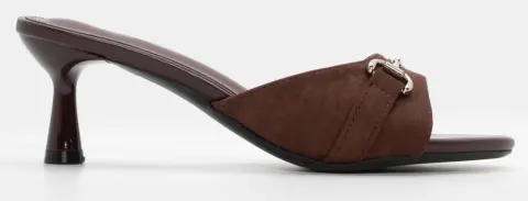 Mules με Διακοσμητική Αγκράφα - Καφέ