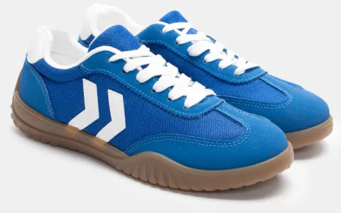 Sneakers με Συνδυασμό Υλικών - Μπλε