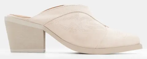 Mules με Κέντημα - Μπεζ