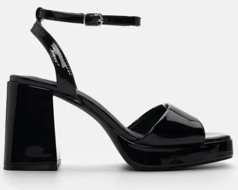 Πέδιλα Λουστρίνι με Φιάπα & Μπαρέτα - Μαύρο