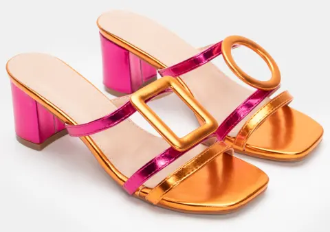 Mules με Τόκα - Πορτοκαλί