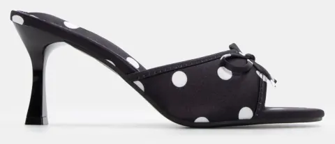 Mules Πουά με Φιόγκο - Μαύρο