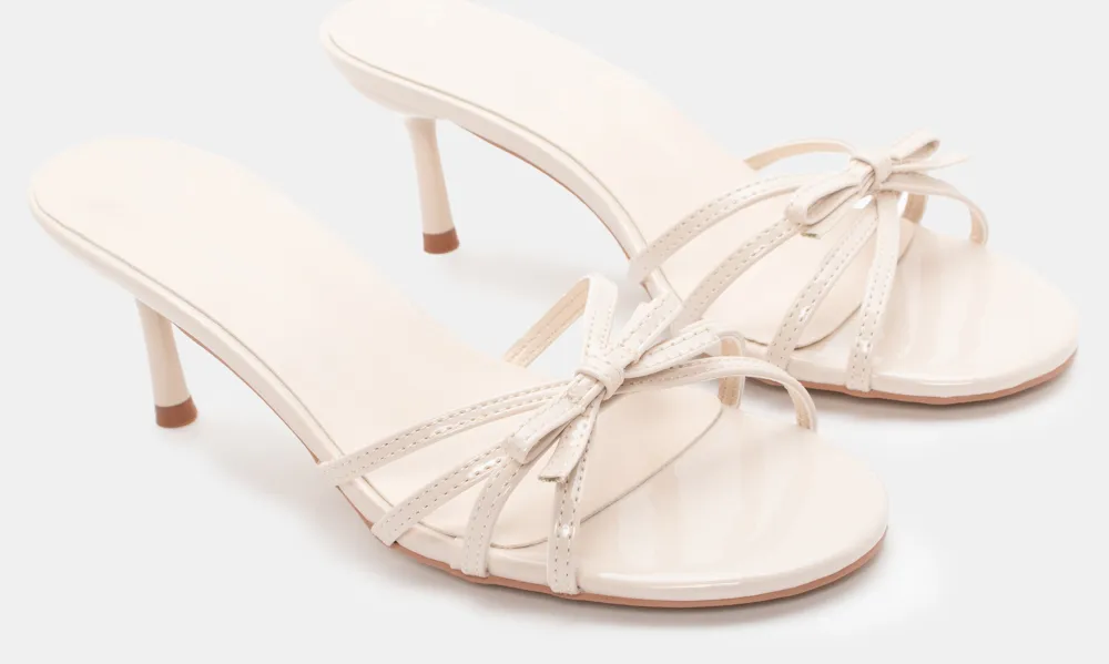 Mules με Διακοσμητικό Φιόγκο - Μπεζ