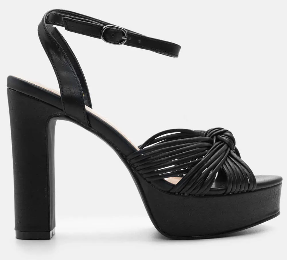 Πέδιλα με Σχέδιο Κόμπο & Φιάπα - Μαύρο