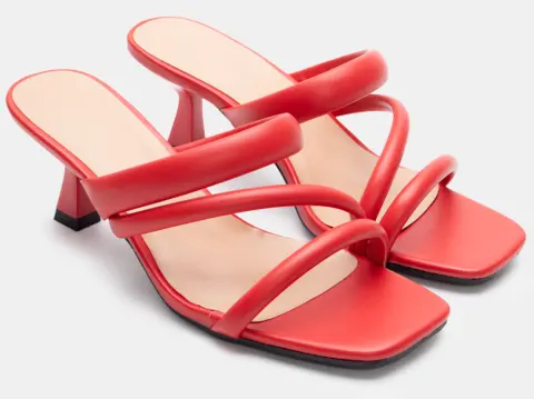 Mules με Λουράκια - Κόκκινο