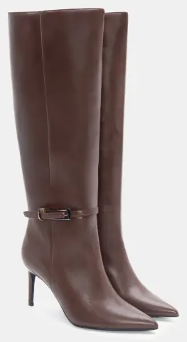 Μπότες Μυτερές με Διακοσμητικό Λουράκι - Καφέ