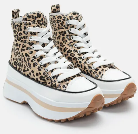 Sneakers Μποτάκια Δίσολα - Animal Print