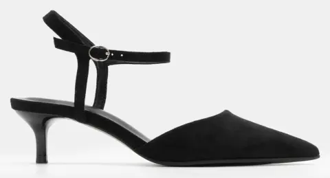 Γόβες Μυτερές με Μπαρέτα - Μαύρο