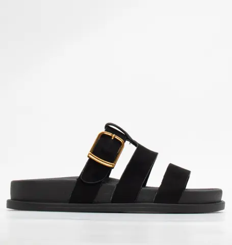 Σανδάλια Flatform με Τόκα - Μαύρο