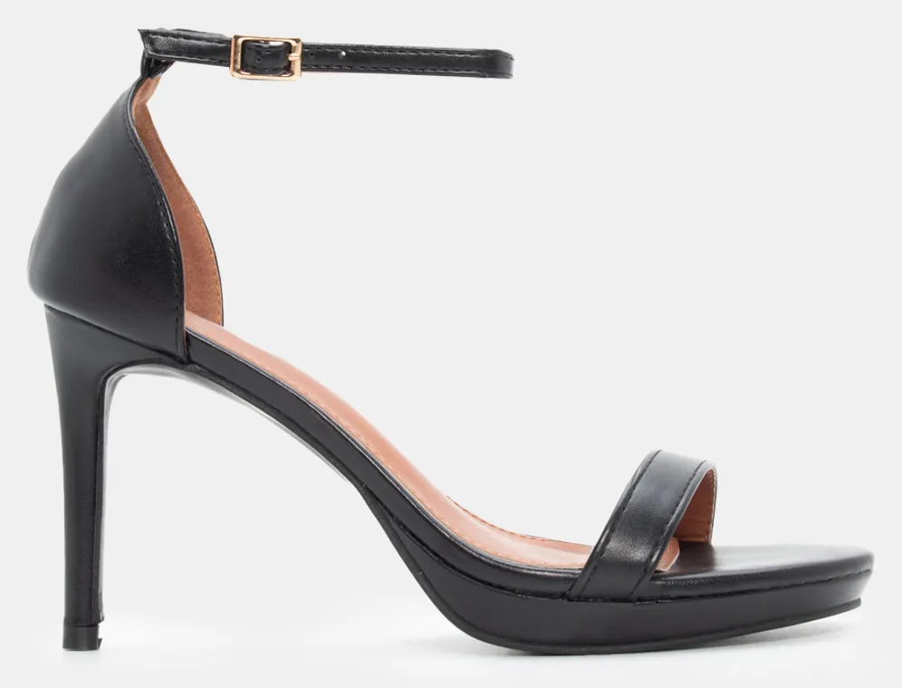 Πέδιλα με Μπαρέτα & Φιάπα - Μαύρο