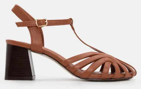 Γόβες με Ρετρό Σχέδιο - Κάμελ