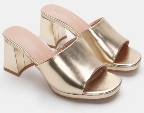Mules με Φιάπα - Χρυσό