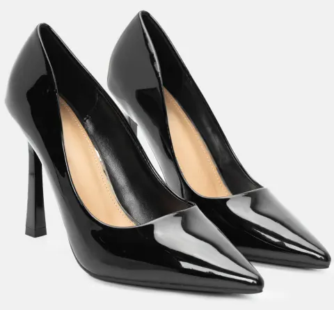 Γόβες Μυτερές - Μαύρο-Λουστρίνι