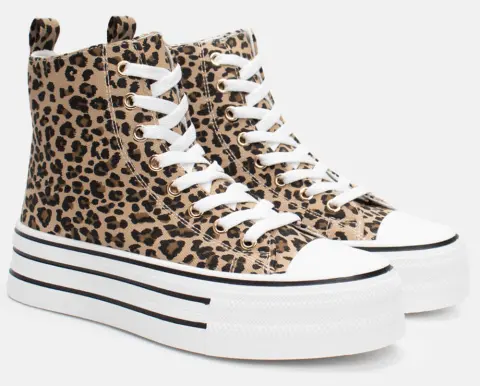 Sneakers Μποτάκια Δίσολα - Animal Print
