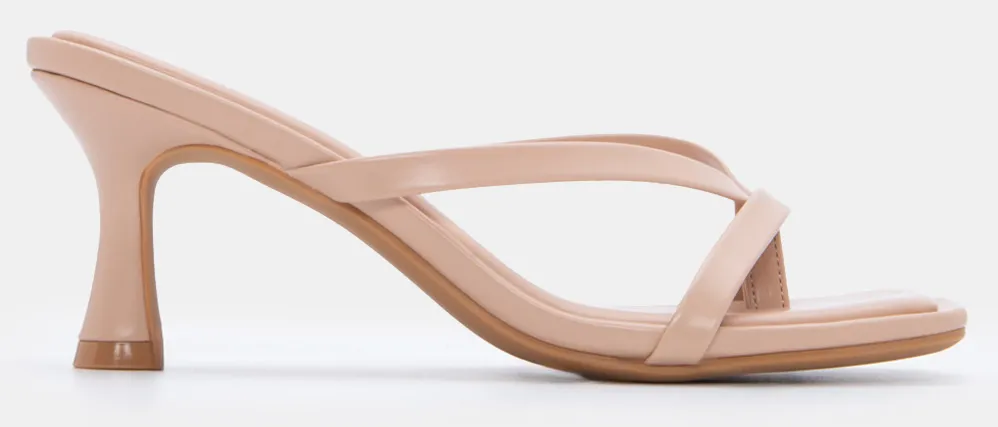 Mules με Λουράκια - Nude