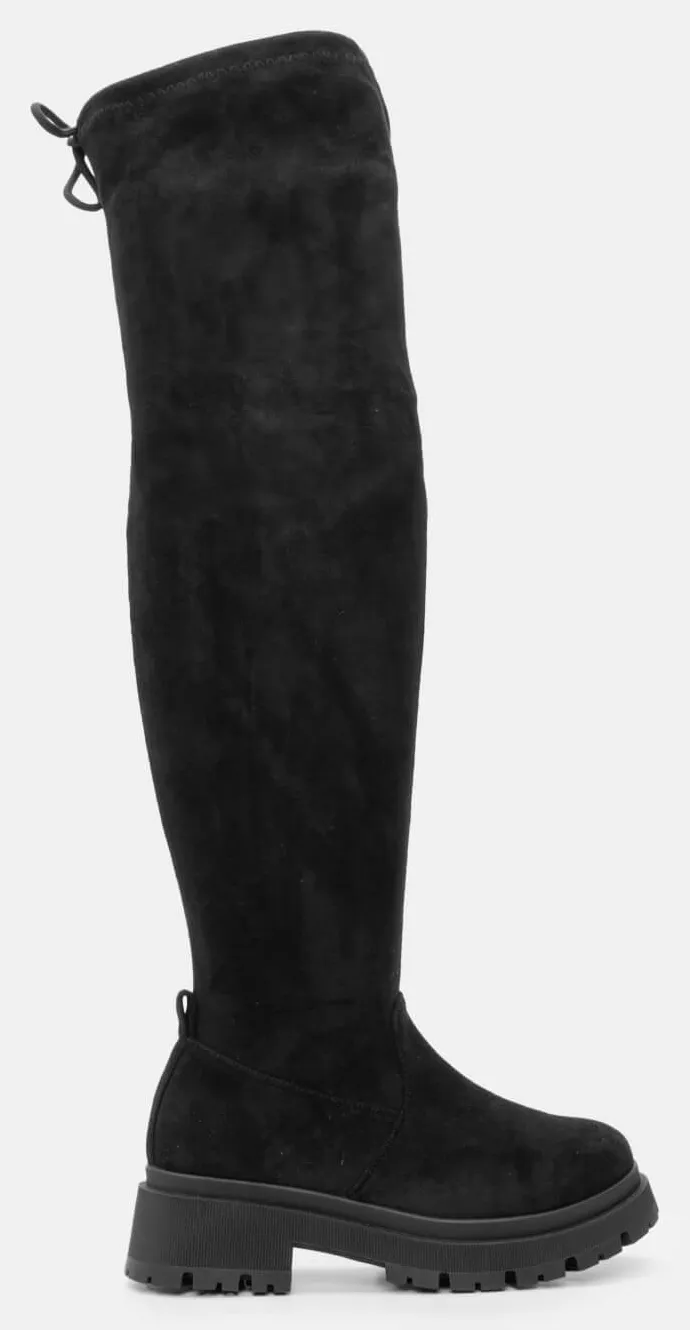 Μπότες Κάλτσα Over The Knee - Μαύρο