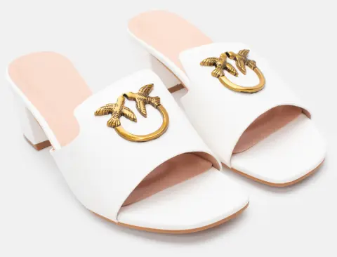 Mules με Διακοσμητικό - Λευκό