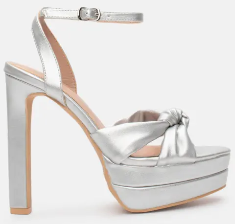 Πέδιλά με Διπλή Φιάπα & Μπαρέτα - Ασημί