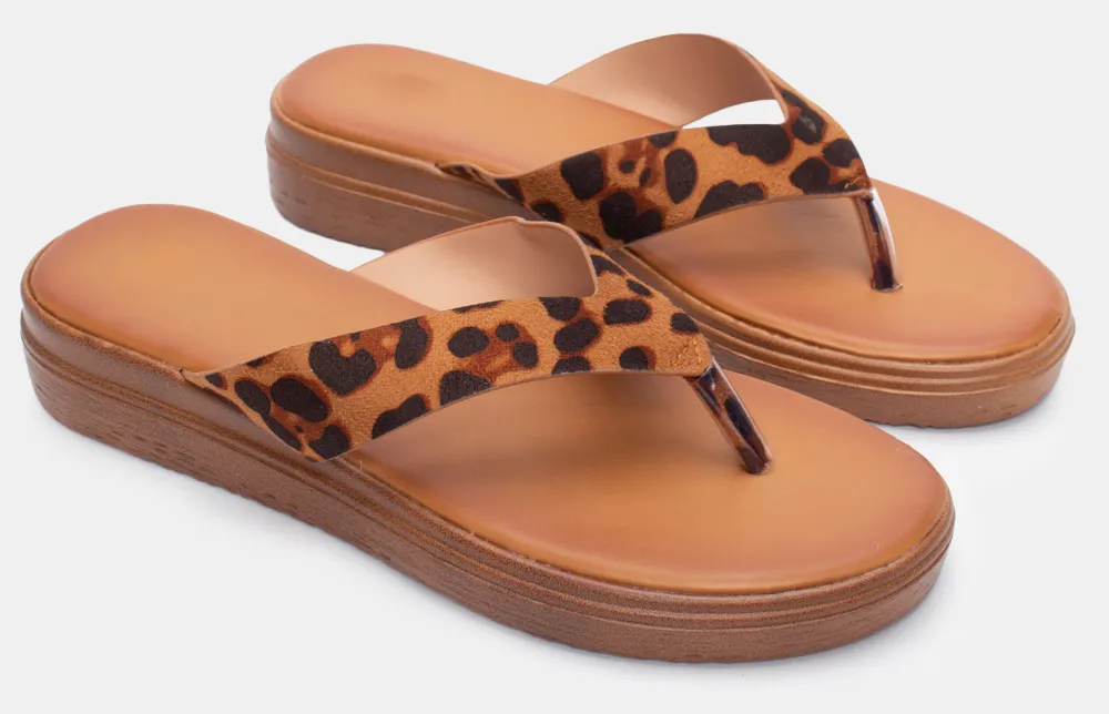 Σανδάλια Flatform - Animal Print