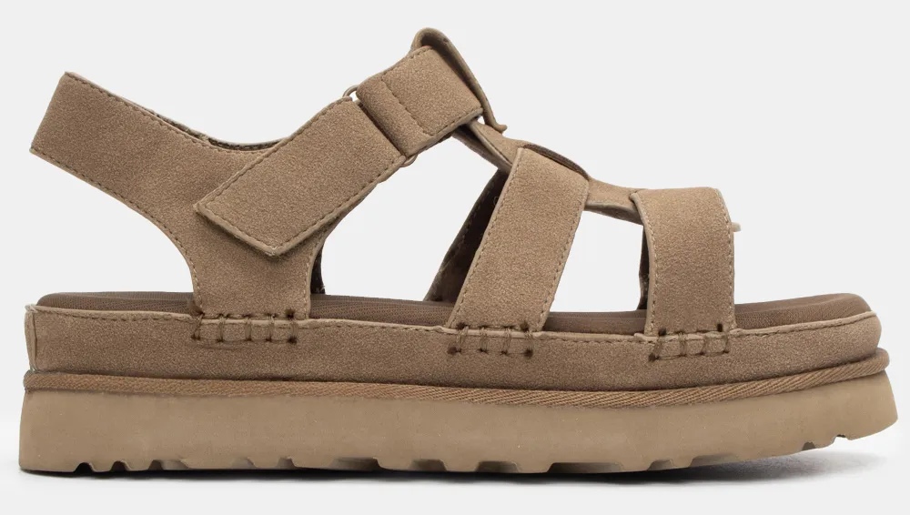 Σανδάλια Flatform με Λουράκι Scratch - Χακί