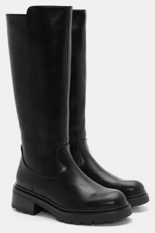 Μπότες με Τρακτερωτή Σόλα - Μαύρο