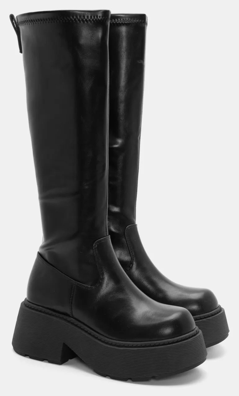 Μπότες Κάλτσα Δίσολες - Μαύρο