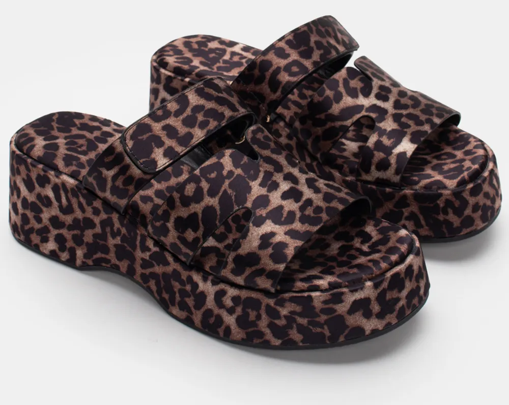 Πλατφόρμες με Λουράκι Scratch - Animal Print