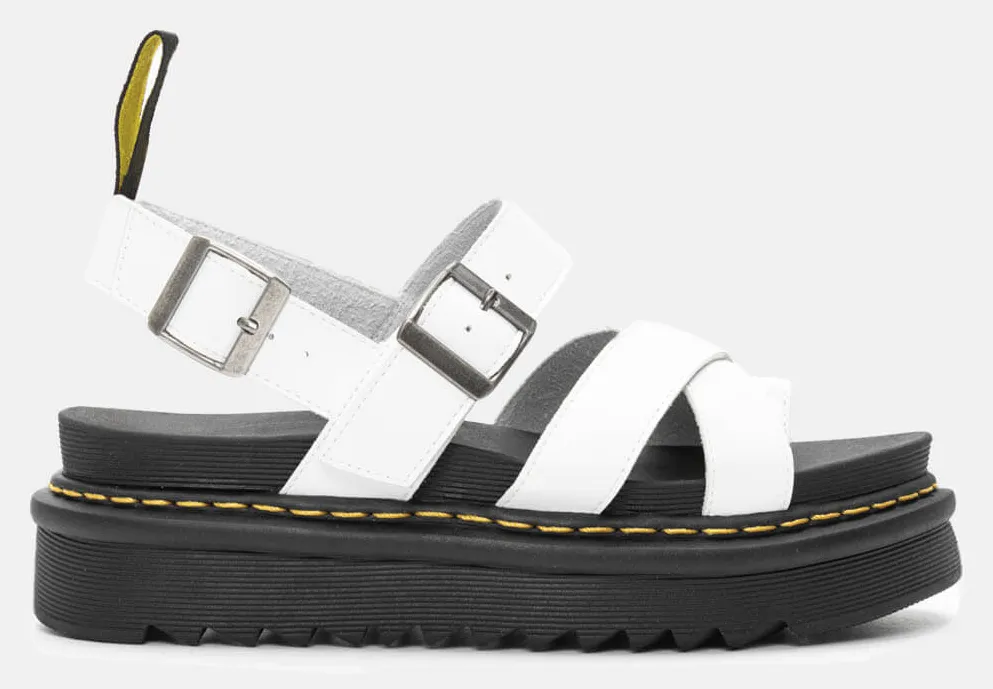 Σανδάλια Flatform με Λουράκια & Τόκες - Λευκό