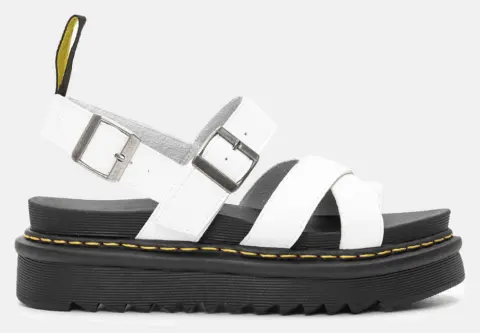 Σανδάλια Flatform με Λουράκια & Τόκες - Λευκό