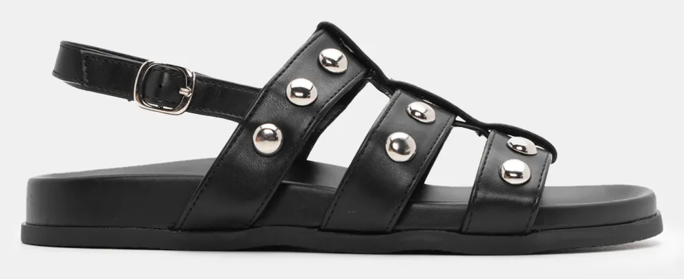 Σανδάλια Flatform με Τρουκς - Μαύρο