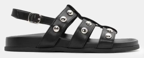 Σανδάλια Flatform με Τρουκς - Μαύρο