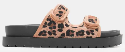 Σανδάλια Flatform με Λουράκια Scratch - Animal Print