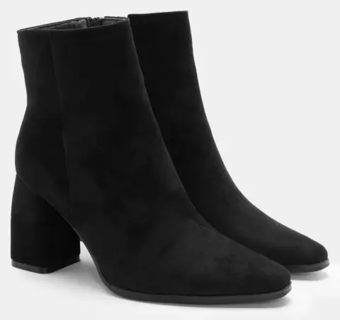 Μποτάκια Αστραγάλου Μονόχρωμα - Μαύρο