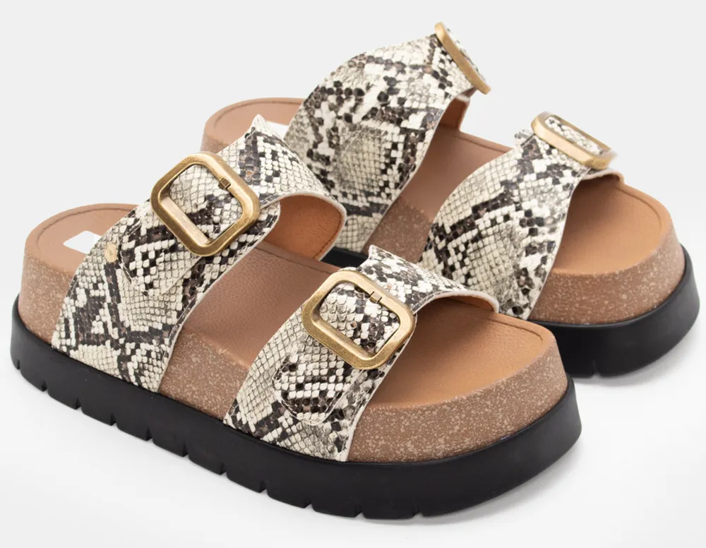 LUIGI DESIGN - Πλατφόρμες Flatform με Διπλή Φάσα - Φίδι