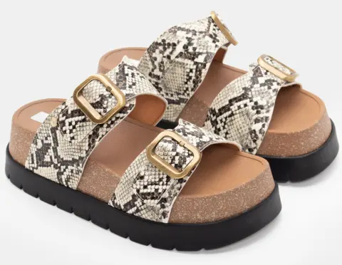 LUIGI DESIGN - Πλατφόρμες Flatform με Διπλή Φάσα - Φίδι