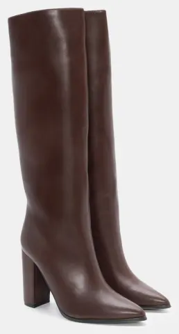 Μπότες Μυτερές με Τακούνι - Καφέ Σκούρο