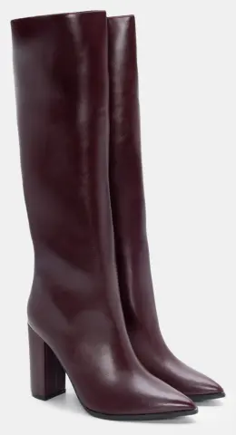 Μπότες Μυτερές με Τακούνι - Μπορντό