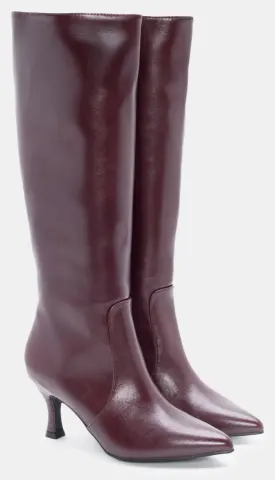 Μπότες Μυτερές με Τακούνι - Μπορντό