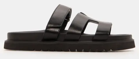 Σανδάλια Flatform με Λουράκι Scratch - Μαύρο