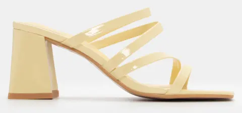 Mules με Λουράκια - Κίτρινο