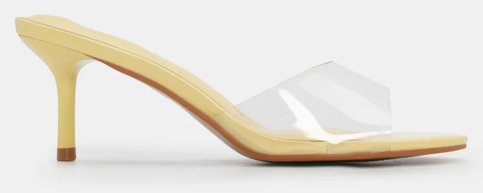 Mules με Διάφανη Φάσα - Κίτρινο