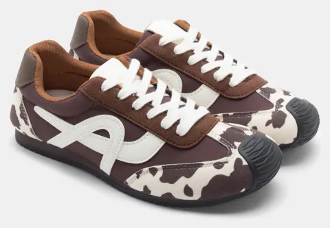 Sneakers σε Συνδυασμό Χρωμάτων - Καφέ