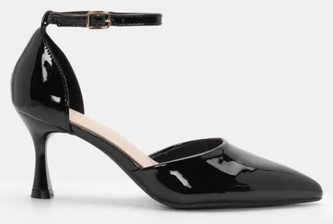 Γόβες με Μπαρέτα - Μαύρο-Λουστρίνι