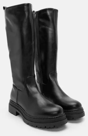 Μπότες με Τρακτερωτή Σόλα - Μαύρο