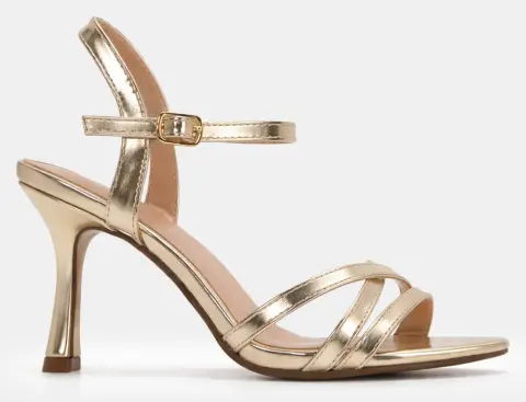 Πέδιλα με Λουράκια & Τόκα - Χρυσό