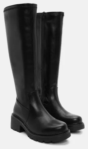 Μπότες με Τρακτερωτή Σόλα - Μαύρο