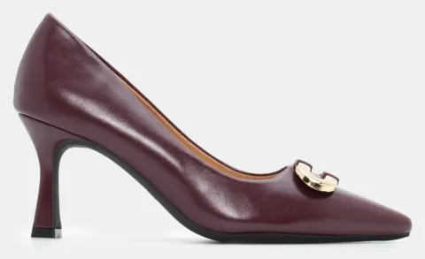 Γόβες Μυτερές με Διακοσμητική Τόκα - Μπορντό